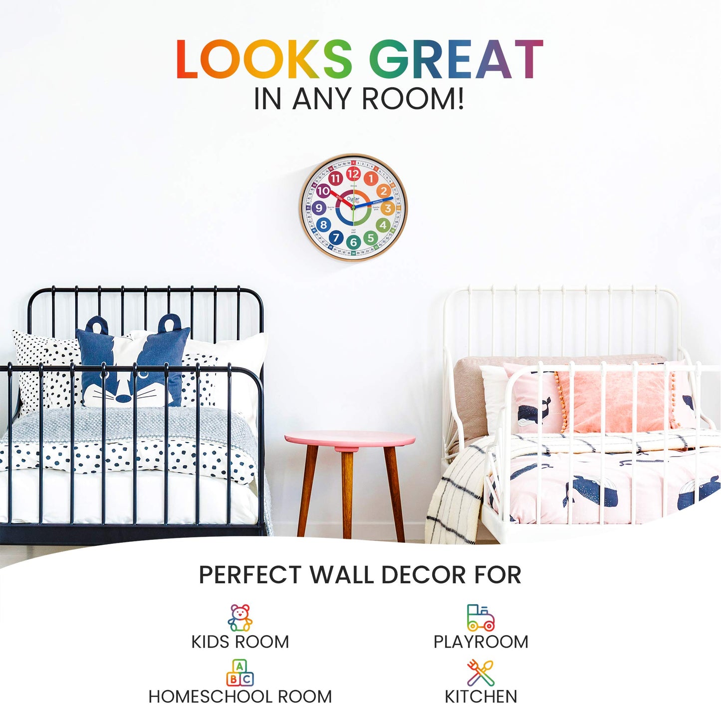 Educational Learning Wall Clock for Kids