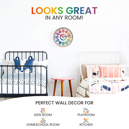 Educational Learning Wall Clock for Kids