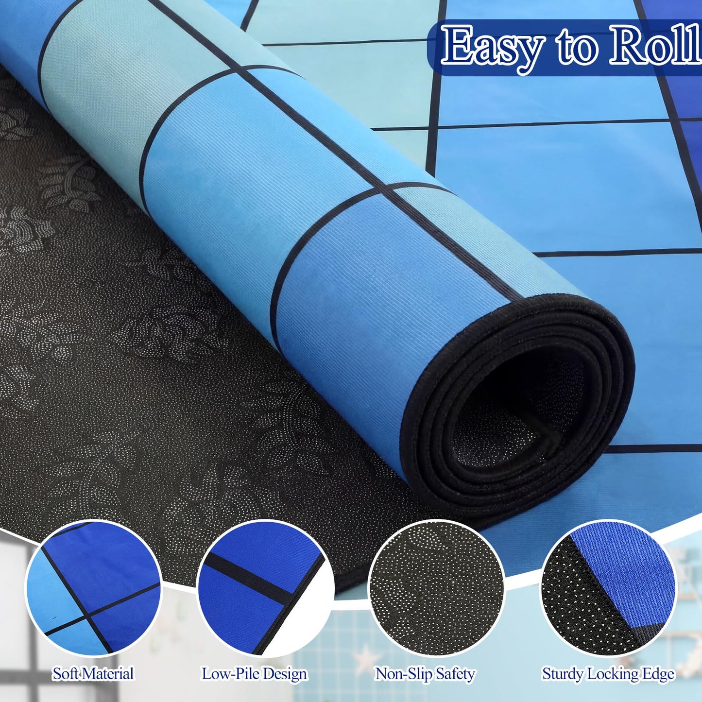 Drydiet Classroom Rug Elementary Educational Daycare Rug Large Preschool Carpet for Classroom Playmat for Kids Toddler Nursery School Early Learning