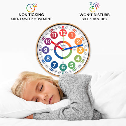 Educational Learning Wall Clock for Kids