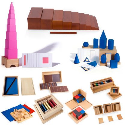 penepico Complete Montessori Curriculum Sets for Ages 3-12 | Advanced Sensorial Math Language Cosmic Education Materials | Premium Solid Beechwood Preschool Homeschool Classroom Supplies