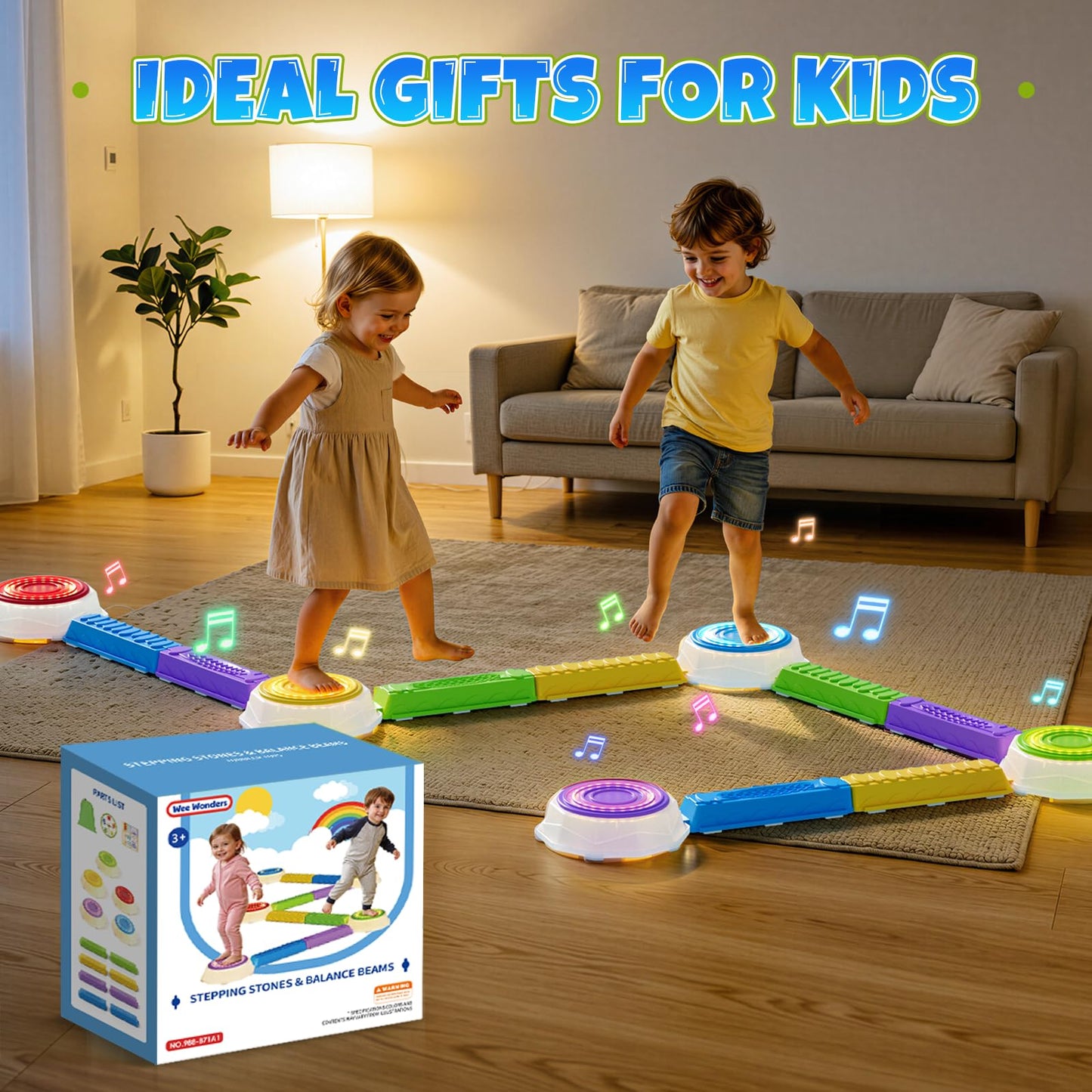 Kids Balance Beams & Stepping Stones Activity Set