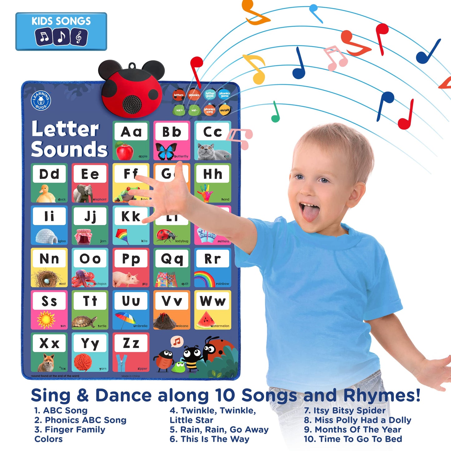 Interactive Phonics Letters & Sounds Learning Poster
