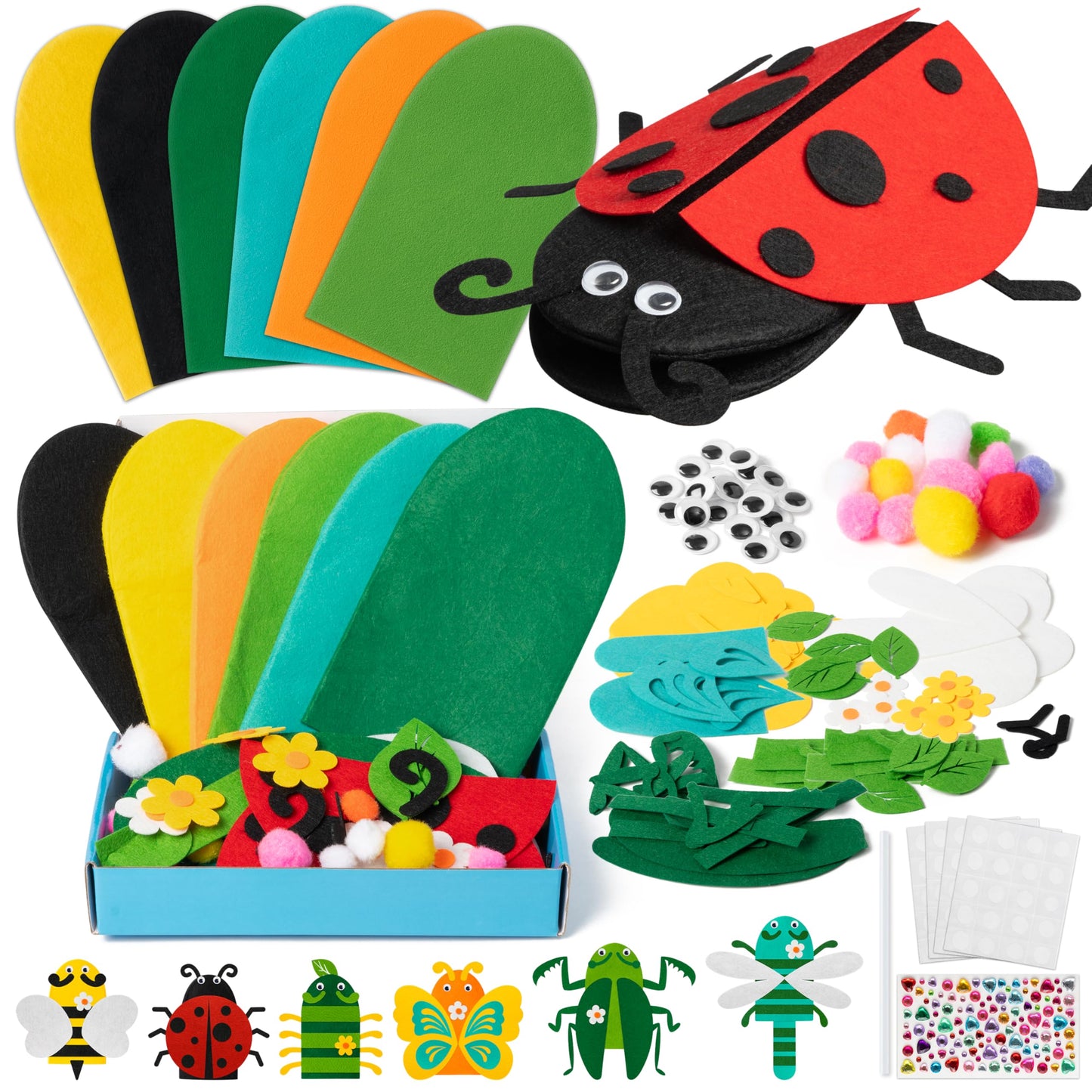 WATINC Hand Puppet Making Kit, Felt Sock Puppet Toys for Kids
