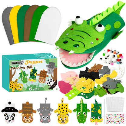 WATINC Hand Puppet Making Kit, Felt Sock Puppet Toys for Kids