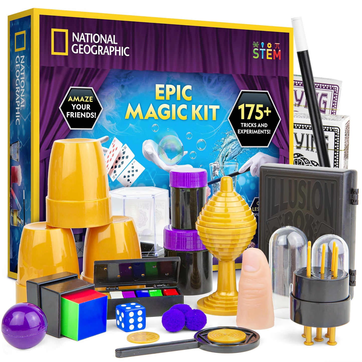 National Geographic Kids Magic Sets - Magic Tricks for Kids to Perform with Step-by-Step Video Instructions for Each Trick Provided by a Professional Magician, Toys for Boys and Girls