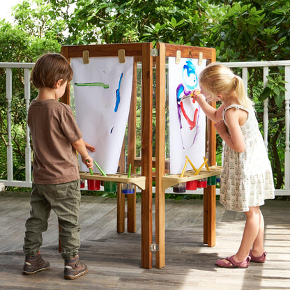 Guidecraft Acadia Outdoor 4 Sided Art Easel for Kids