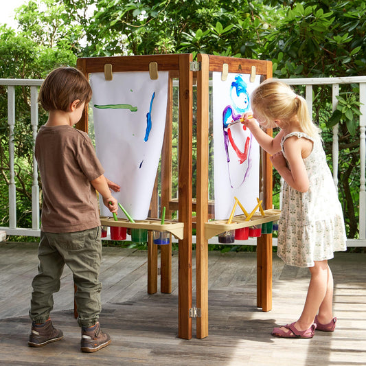 Guidecraft Acadia Outdoor 4 Sided Art Easel for Kids