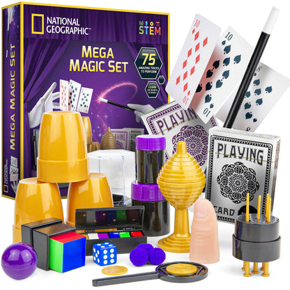National Geographic Kids Magic Sets - Magic Tricks for Kids to Perform with Step-by-Step Video Instructions for Each Trick Provided by a Professional Magician, Toys for Boys and Girls