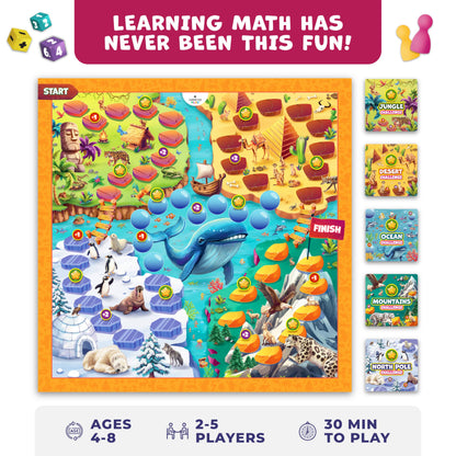 Number Hunter Math Board Game